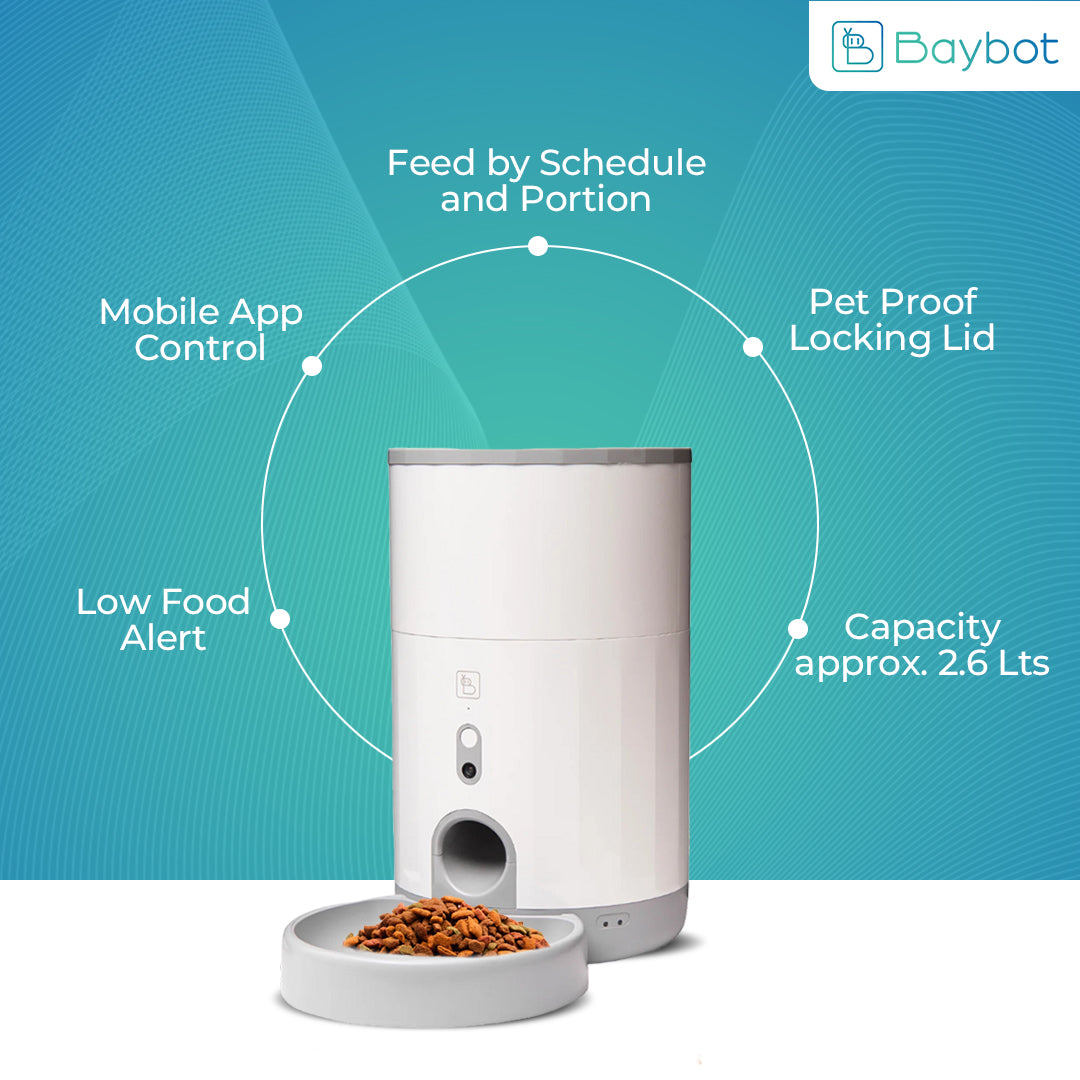 Baybot Pet Feeder (Dry) - automatic food dispenser for dog and cat | smart, WiFi connected