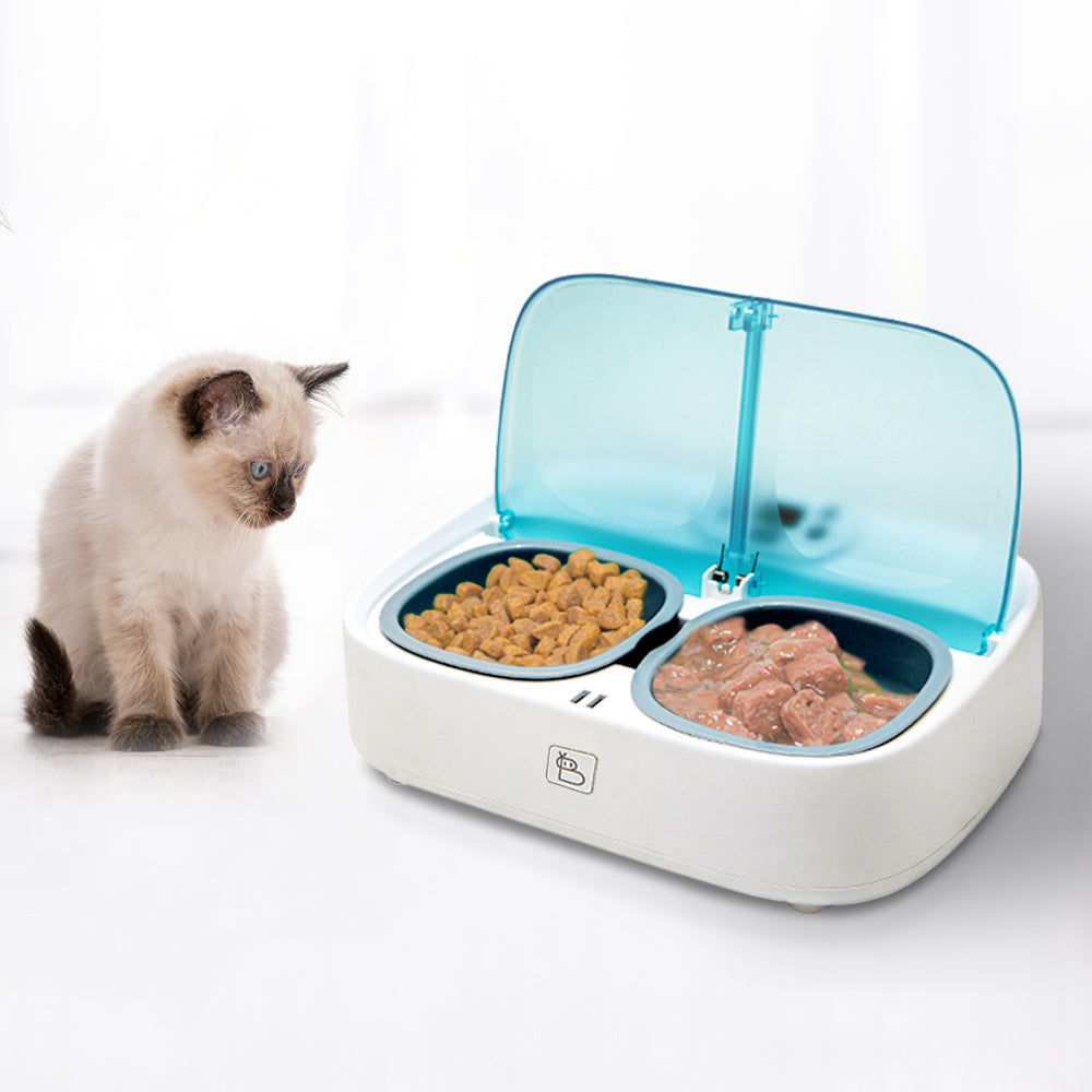 Baybot Pet Feeder (Wet & Dry) - dual tray automatic timed food dispenser for dog and cat | smart, WiFi connected